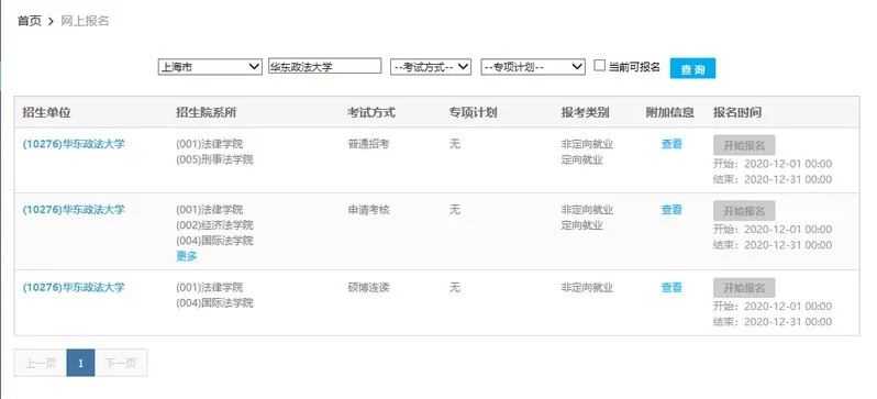 2021年华东政法大学博士研究生招生网上报名注意事项